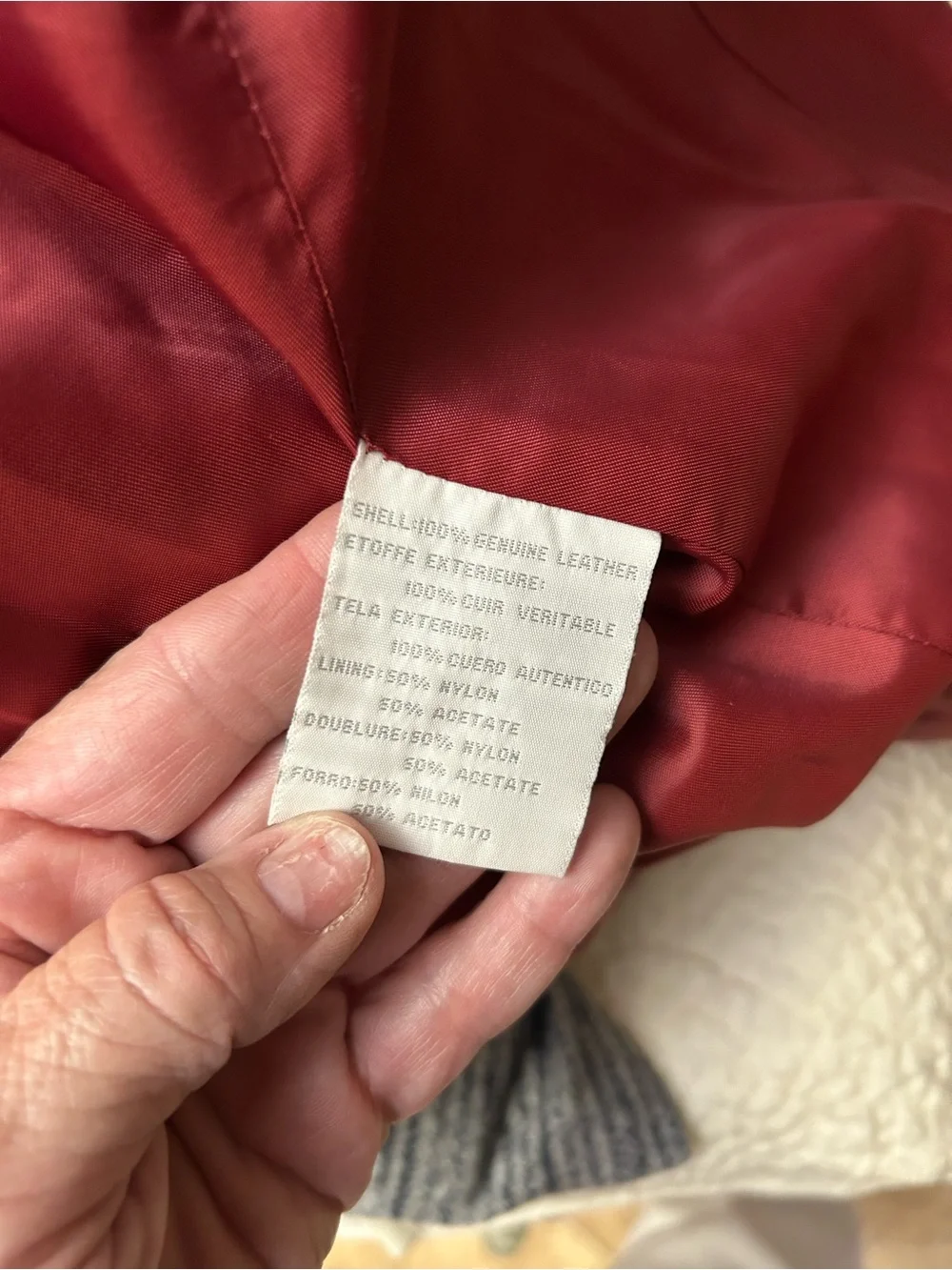 Liz Claiborne Genuine Leather Jacket Coral Pink XL